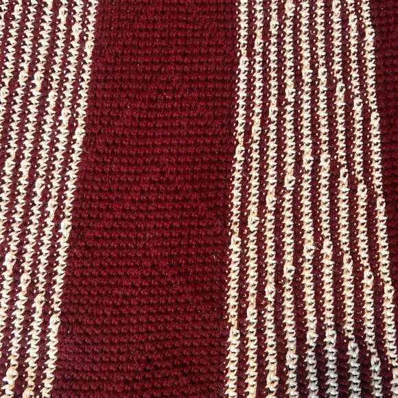 Maroon Knit Throw Blanket
